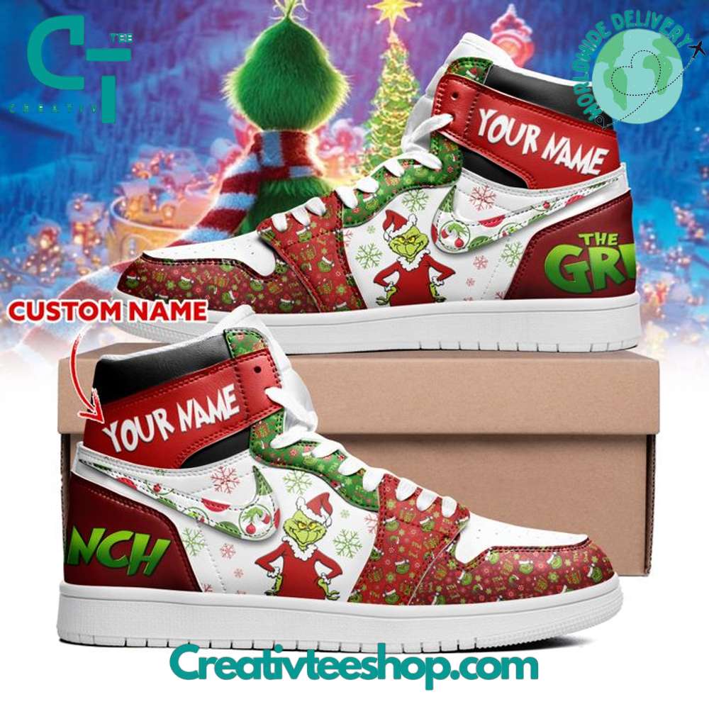 JWFancy The Grinch AJ1 High Sneakers Shoes For Men And Women