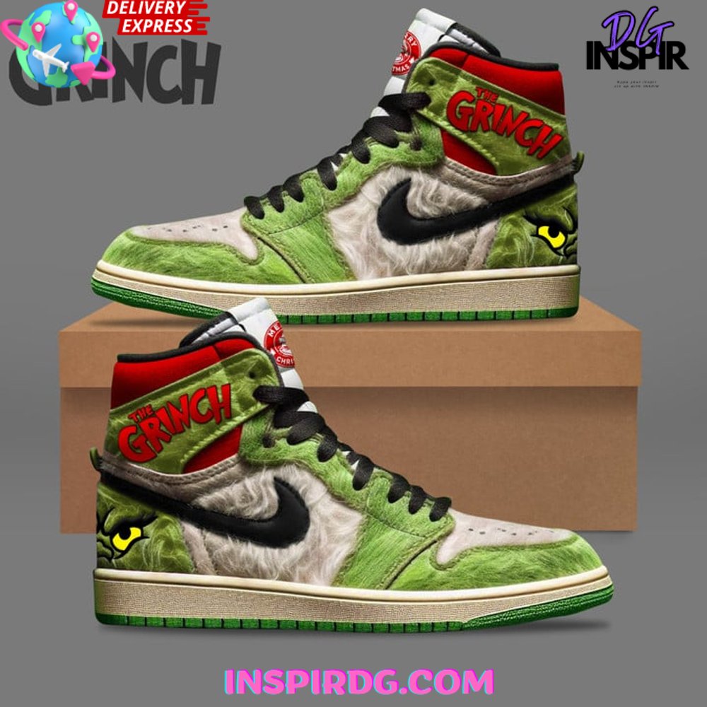 JWFancy The Grinch AJ1 High Sneakers Shoes For Men And Women