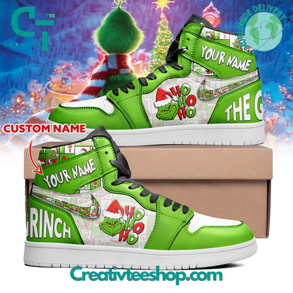 JWFancy The Grinch AJ1 High Sneakers Shoes For Men And Women
