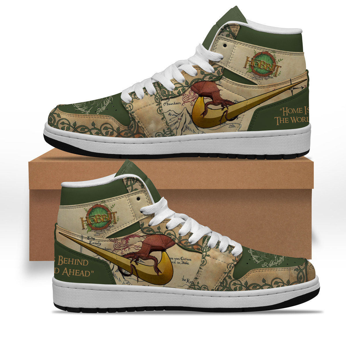 JWFancy The Hobbit AJ1 High Sneakers Shoes For Men And Women