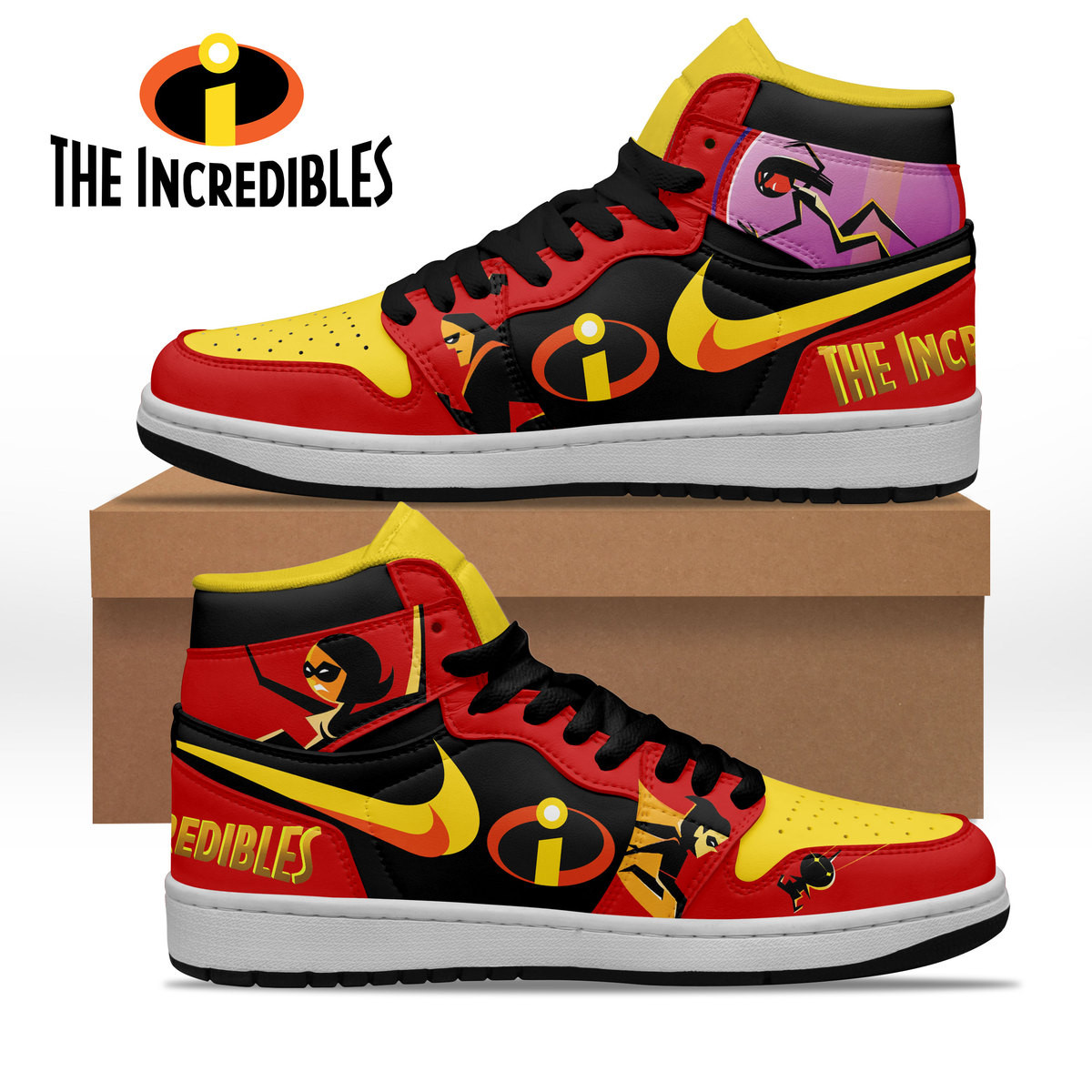 JWFancy The Incredibles AJ1 High Sneakers Shoes For Men And Women