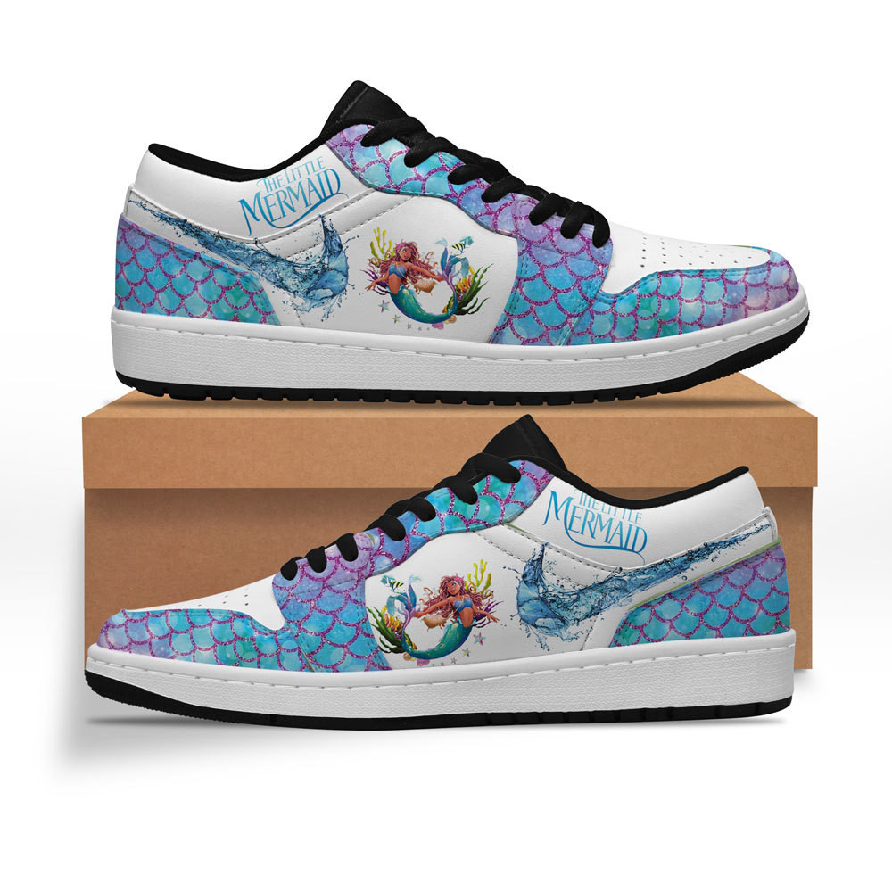 JWFancy The Little Mermaid AJ1 Low Sneakers Shoes For Men And Women