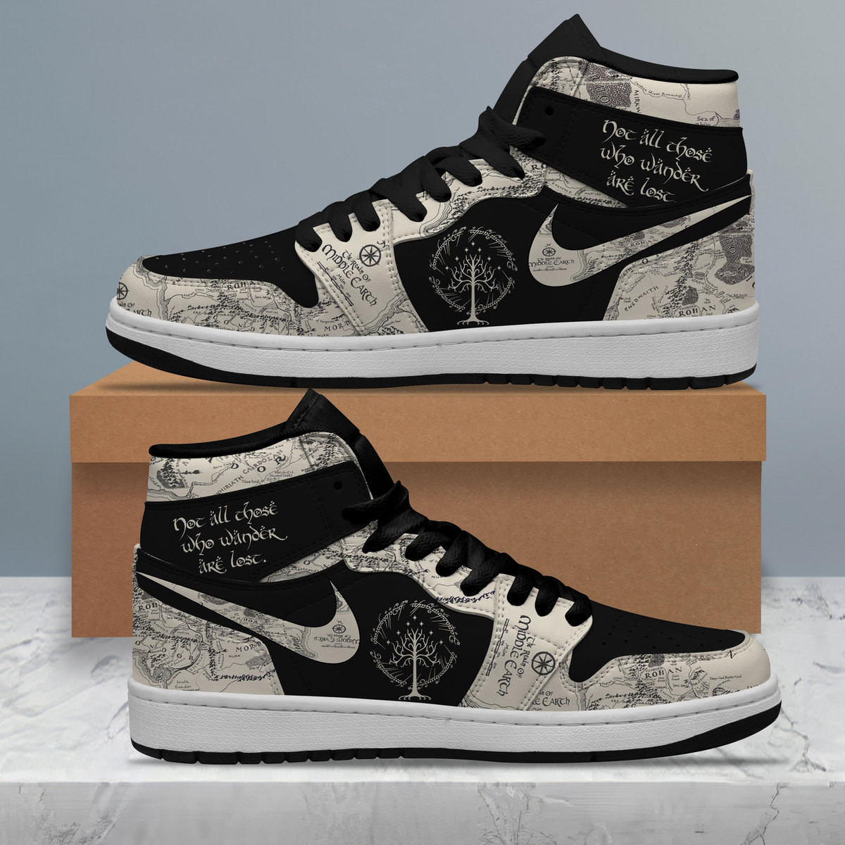 JWFancy The Lord Of The Rings AJ1 High Sneakers Shoes For Men And Women