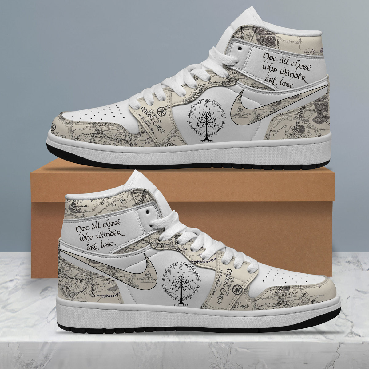 JWFancy The Lord Of The Rings AJ1 High Sneakers Shoes For Men And Women