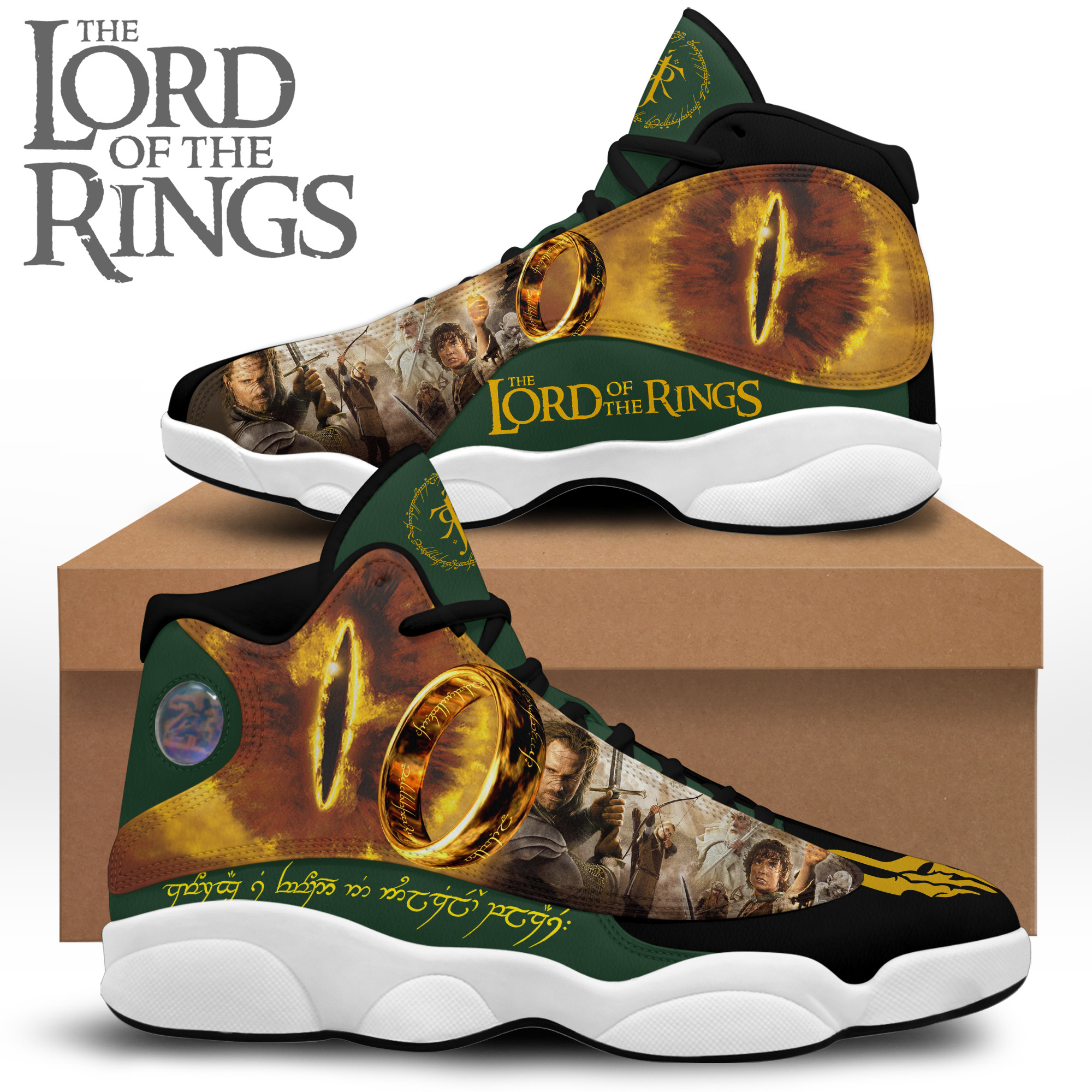JWFancy The Lord Of The Rings AJ13 Sneakers Shoes For Men And Women