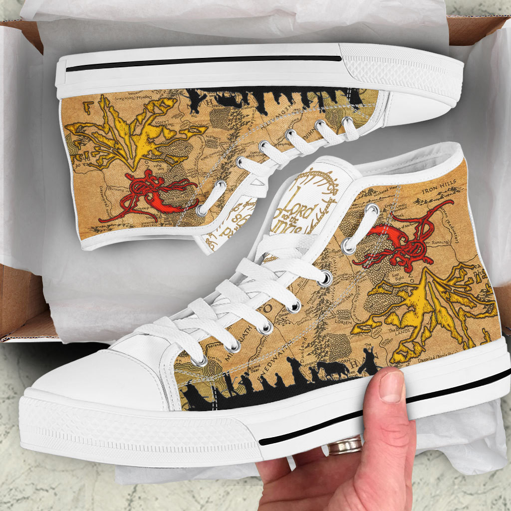 JWFancy The Lord Of The Rings High Top Canvas Sneakers Shoes For Men And Women