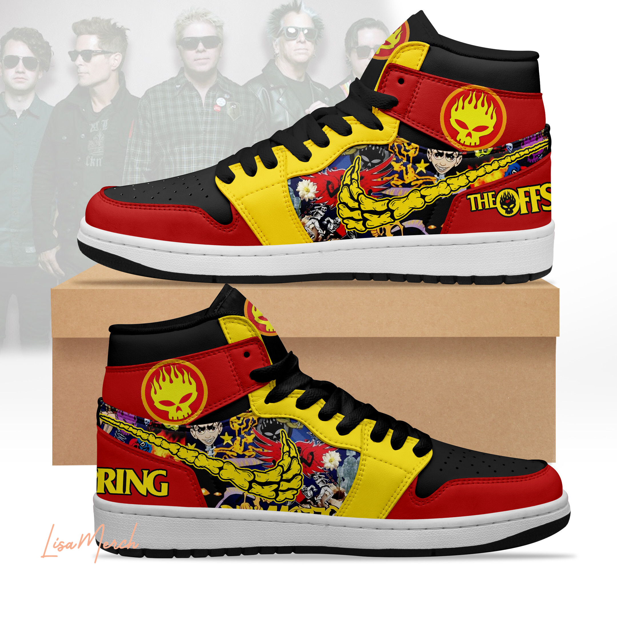 JWFancy The Offspring AJ1 High Sneakers Shoes For Men And Women