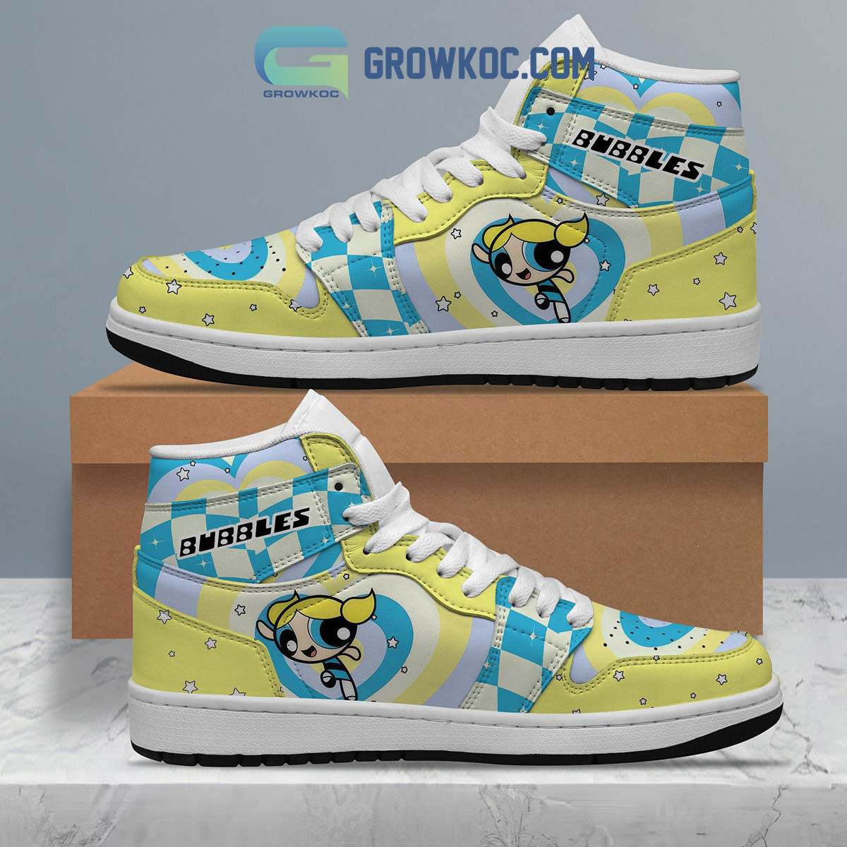 JWFancy The Powerpuff Girls AJ1 High Sneakers Shoes For Men And Women