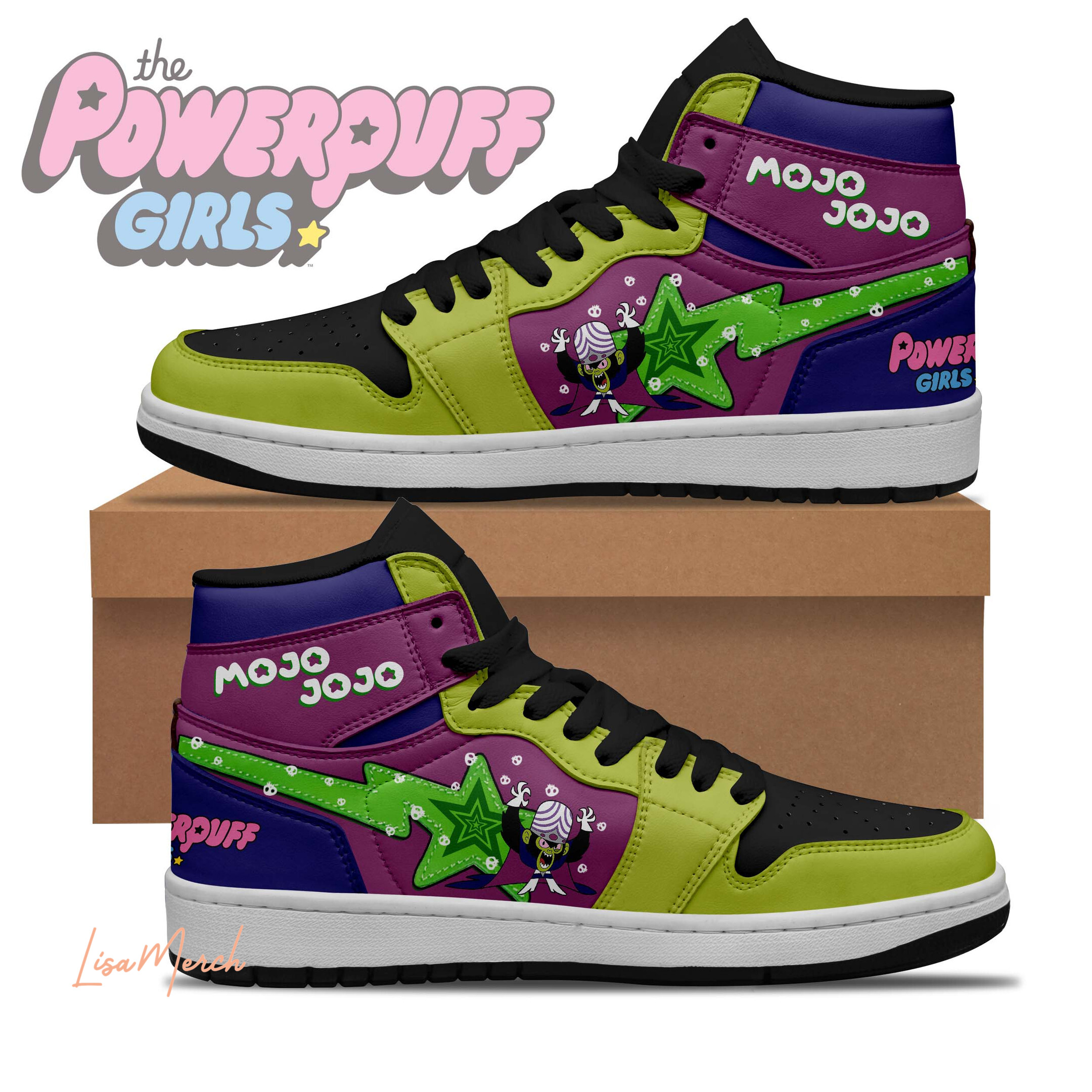 JWFancy The Powerpuff Girls AJ1 High Sneakers Shoes For Men And Women