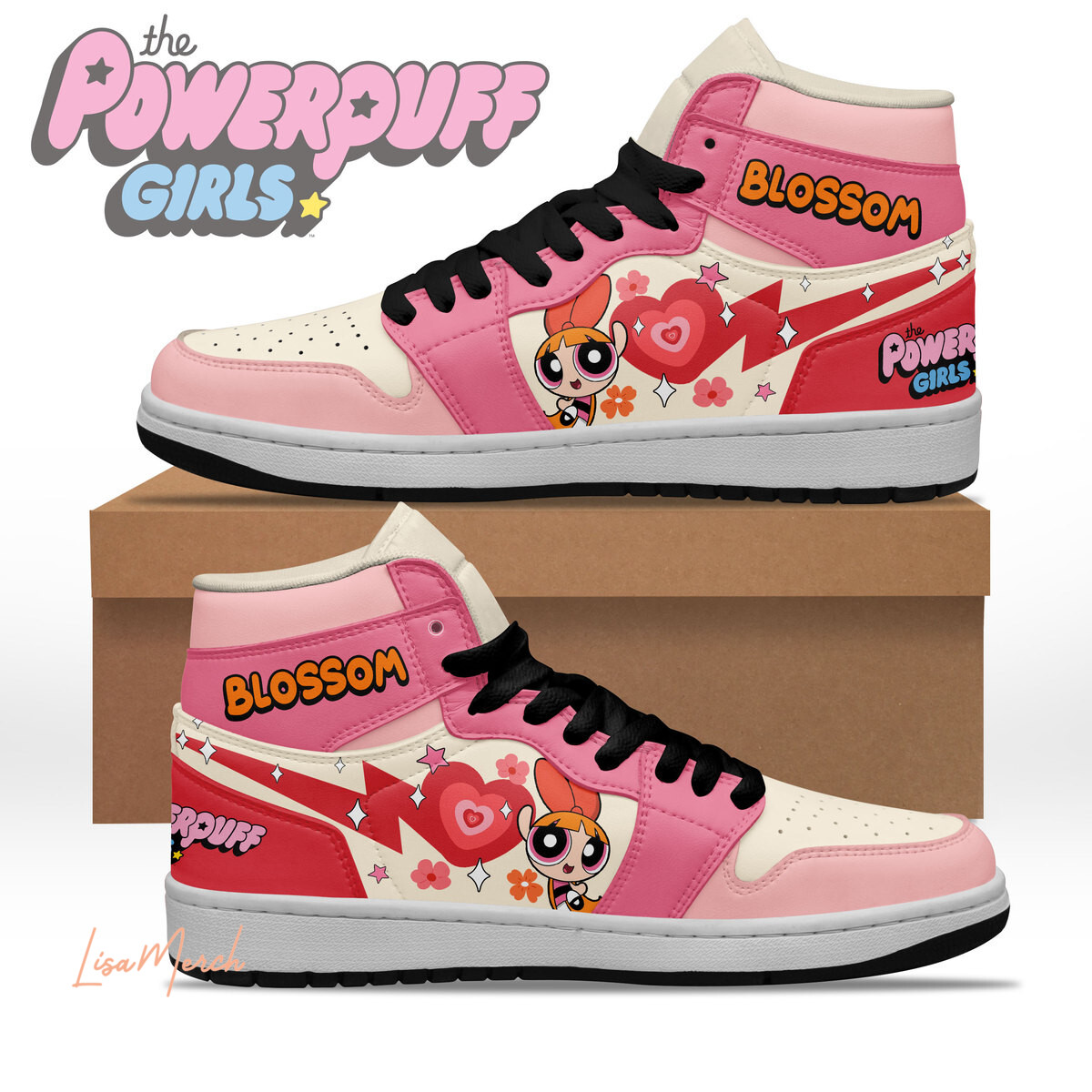 JWFancy The Powerpuff Girls AJ1 High Sneakers Shoes For Men And Women