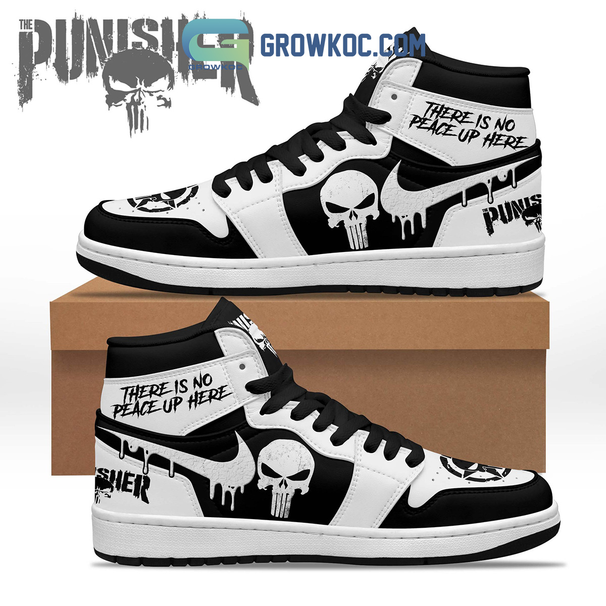 JWFancy The Punisher AJ1 High Sneakers Shoes For Men And Women