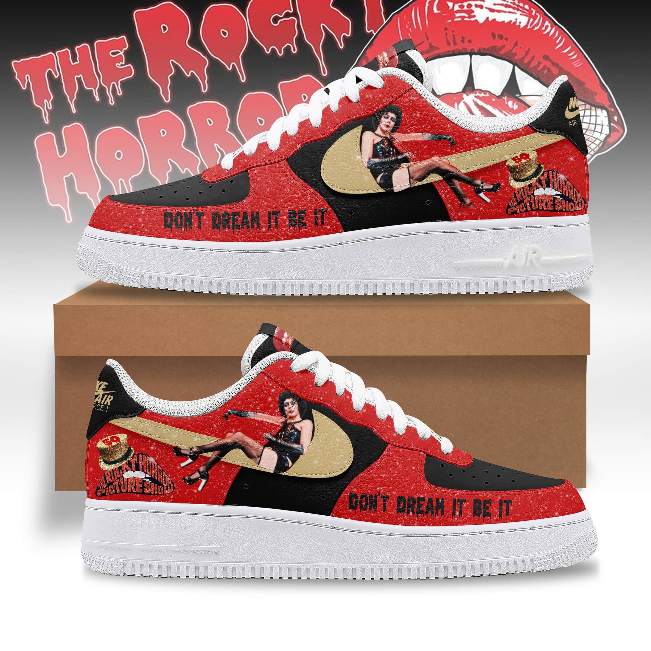 JWFancy The Rocky Horror Picture Show Air Low-Top Sneakers Shoes For Men And Women
