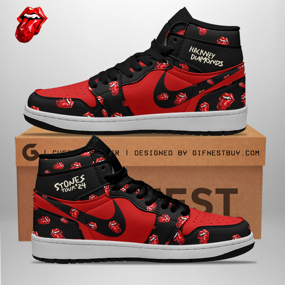 JWFancy The Rolling Stones AJ1 High Sneakers Shoes For Men And Women