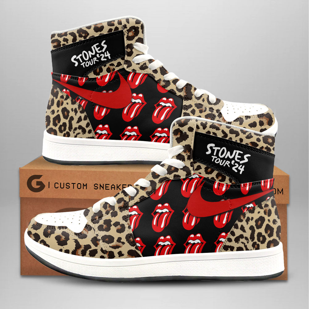 JWFancy The Rolling Stones AJ1 High Sneakers Shoes For Men And Women