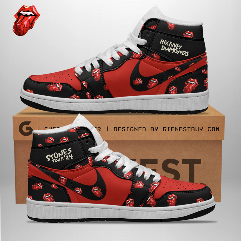 JWFancy The Rolling Stones AJ1 High Sneakers Shoes For Men And Women