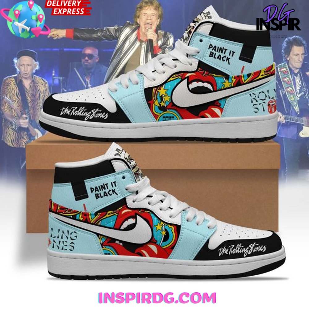 JWFancy The Rolling Stones AJ1 High Sneakers Shoes For Men And Women