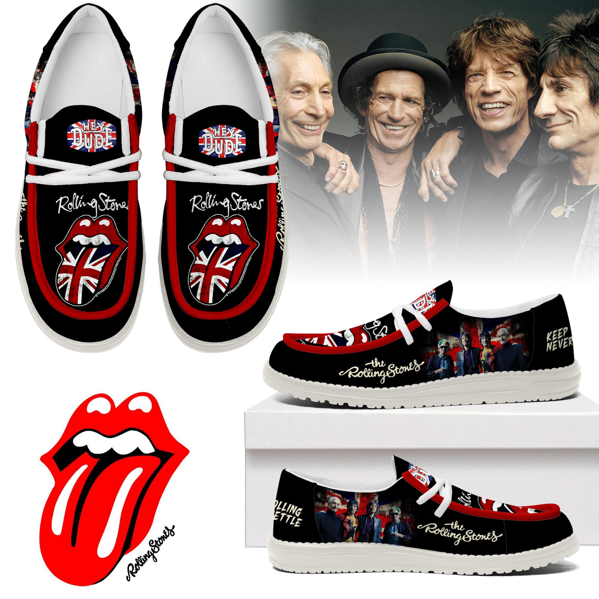 JWFancy The Rolling Stones – Custom Name Hey Dude