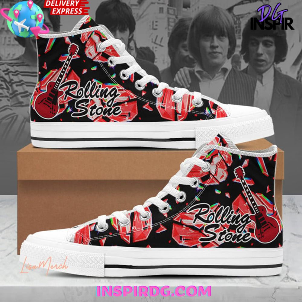 JWFancy The Rolling Stones High Top Canvas Sneakers Shoes For Men And Women