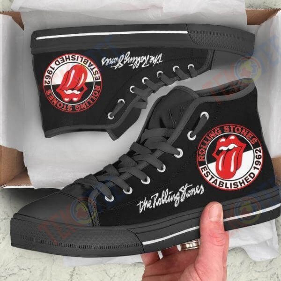 JWFancy The Rolling Stones High Top Canvas Sneakers Shoes For Men And Women