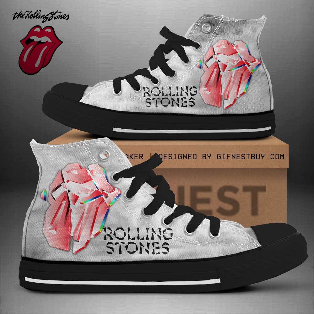 JWFancy The Rolling Stones High Top Canvas Sneakers Shoes For Men And Women
