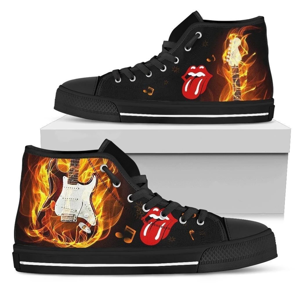 JWFancy The Rolling Stones High Top Canvas Sneakers Shoes For Men And Women