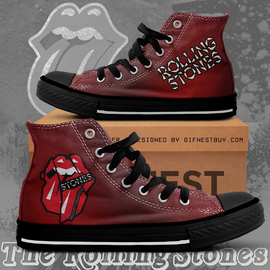 JWFancy The Rolling Stones High Top Canvas Sneakers Shoes For Men And Women