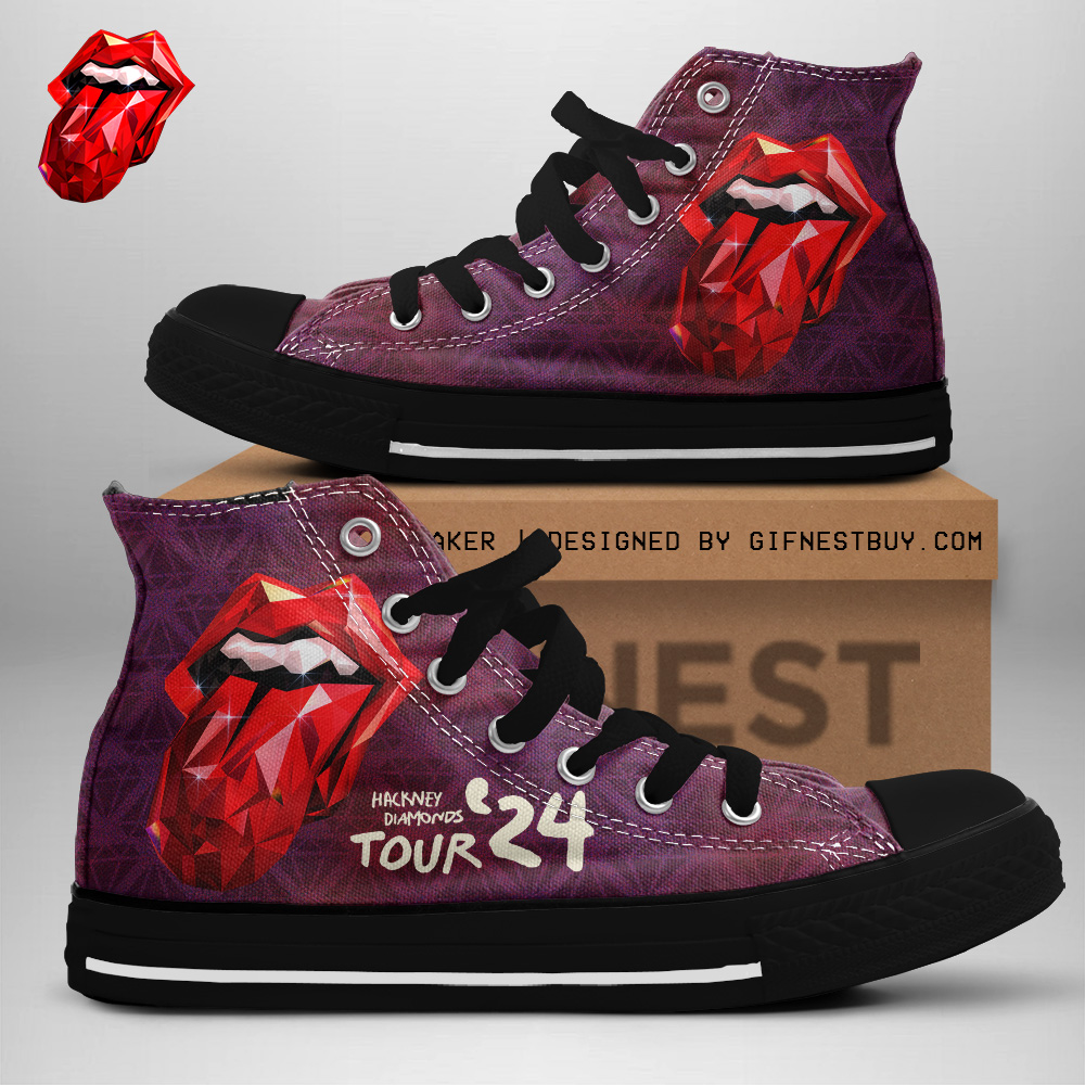 JWFancy The Rolling Stones High Top Canvas Sneakers Shoes For Men And Women