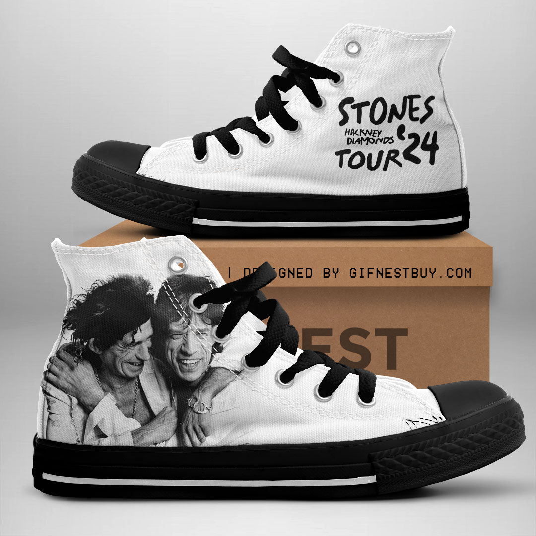 JWFancy The Rolling Stones High Top Canvas Sneakers Shoes For Men And Women