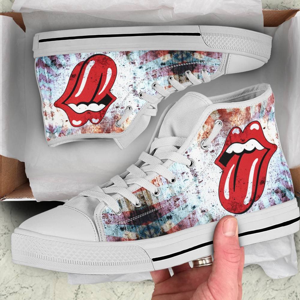JWFancy The Rolling Stones High Top Canvas Sneakers Shoes For Men And Women