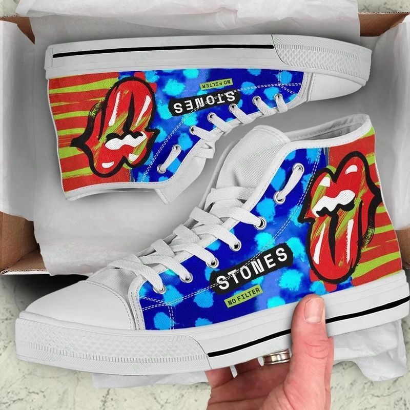 JWFancy The Rolling Stones High Top Canvas Sneakers Shoes For Men And Women