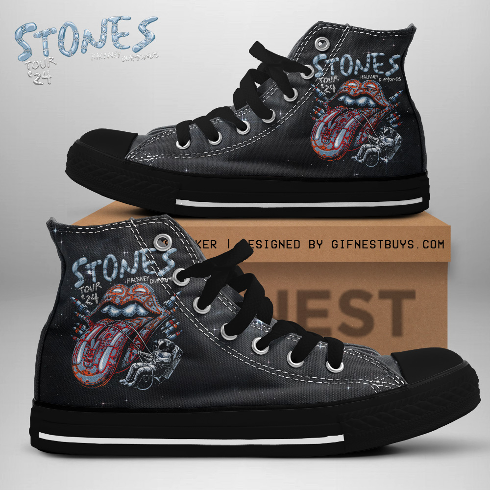 JWFancy The Rolling Stones High Top Canvas Sneakers Shoes For Men And Women