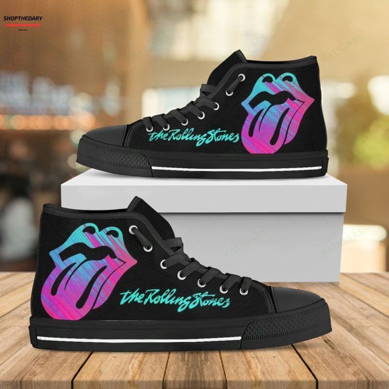JWFancy The Rolling Stones High Top Canvas Sneakers Shoes For Men And Women