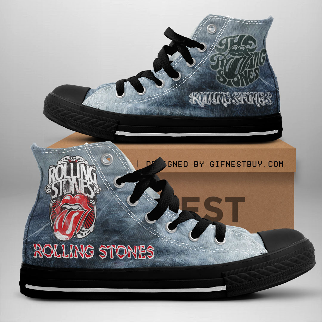 JWFancy The Rolling Stones High Top Canvas Sneakers Shoes For Men And Women