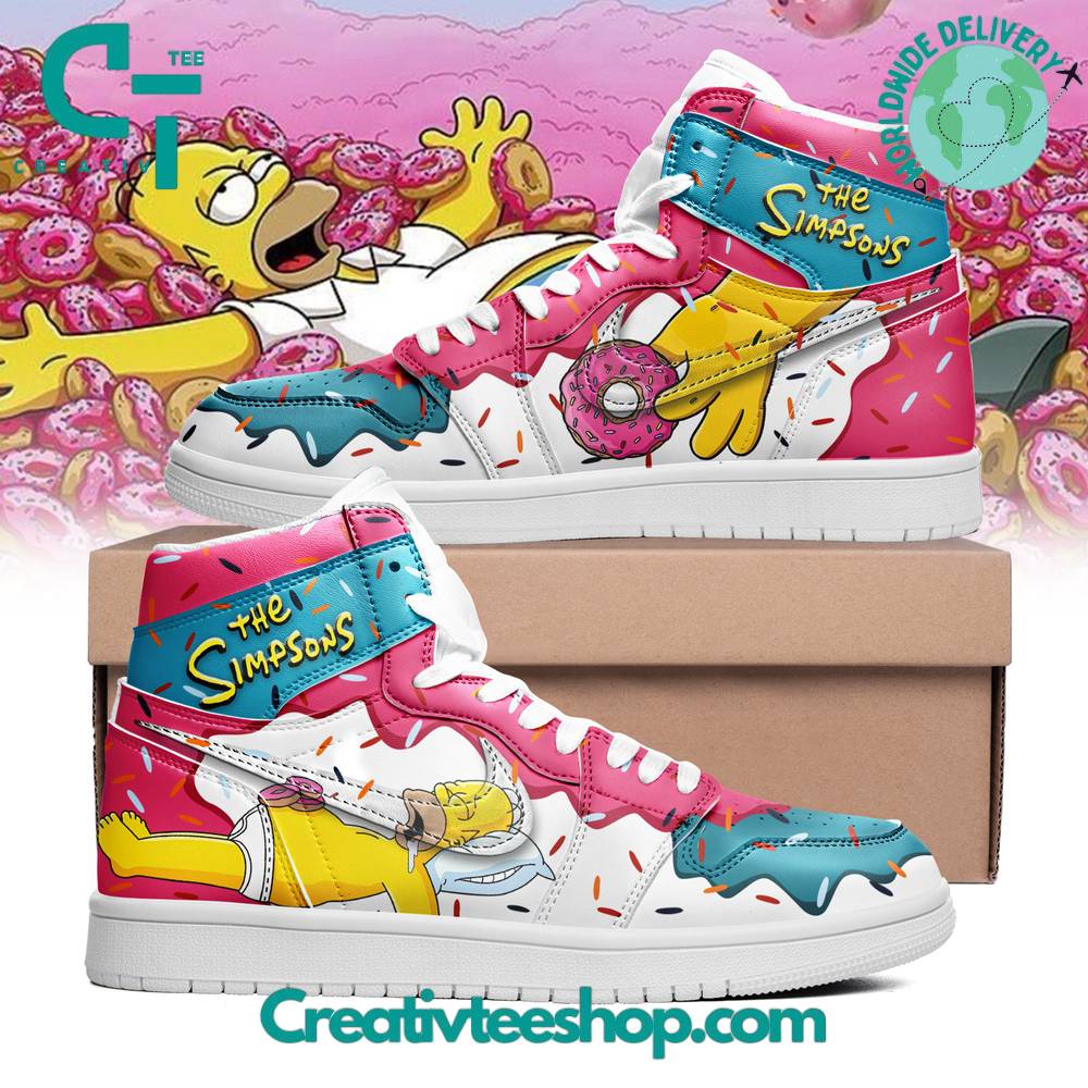 JWFancy The Simpsons AJ1 High Sneakers Shoes For Men And Women