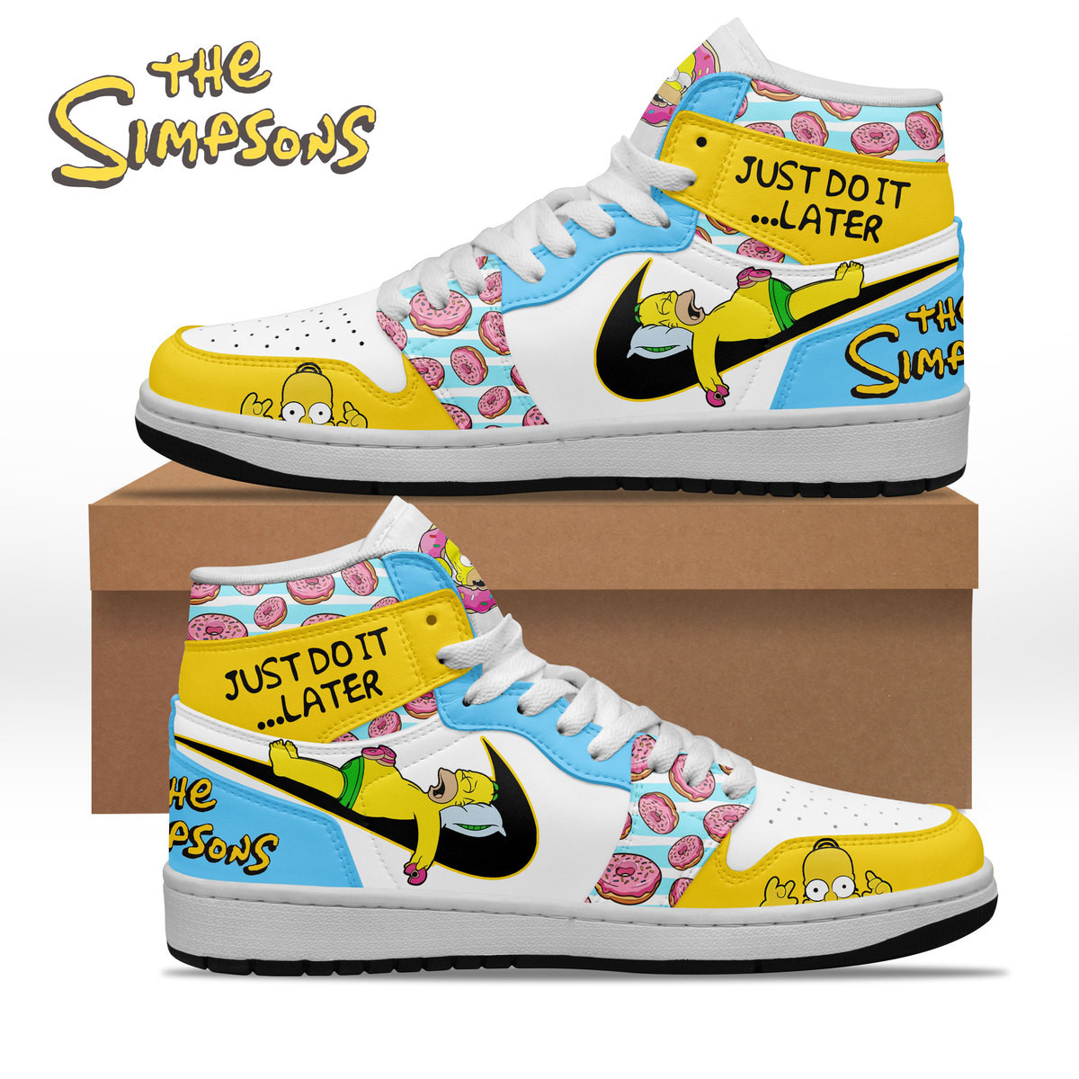 JWFancy The Simpsons AJ1 High Sneakers Shoes For Men And Women