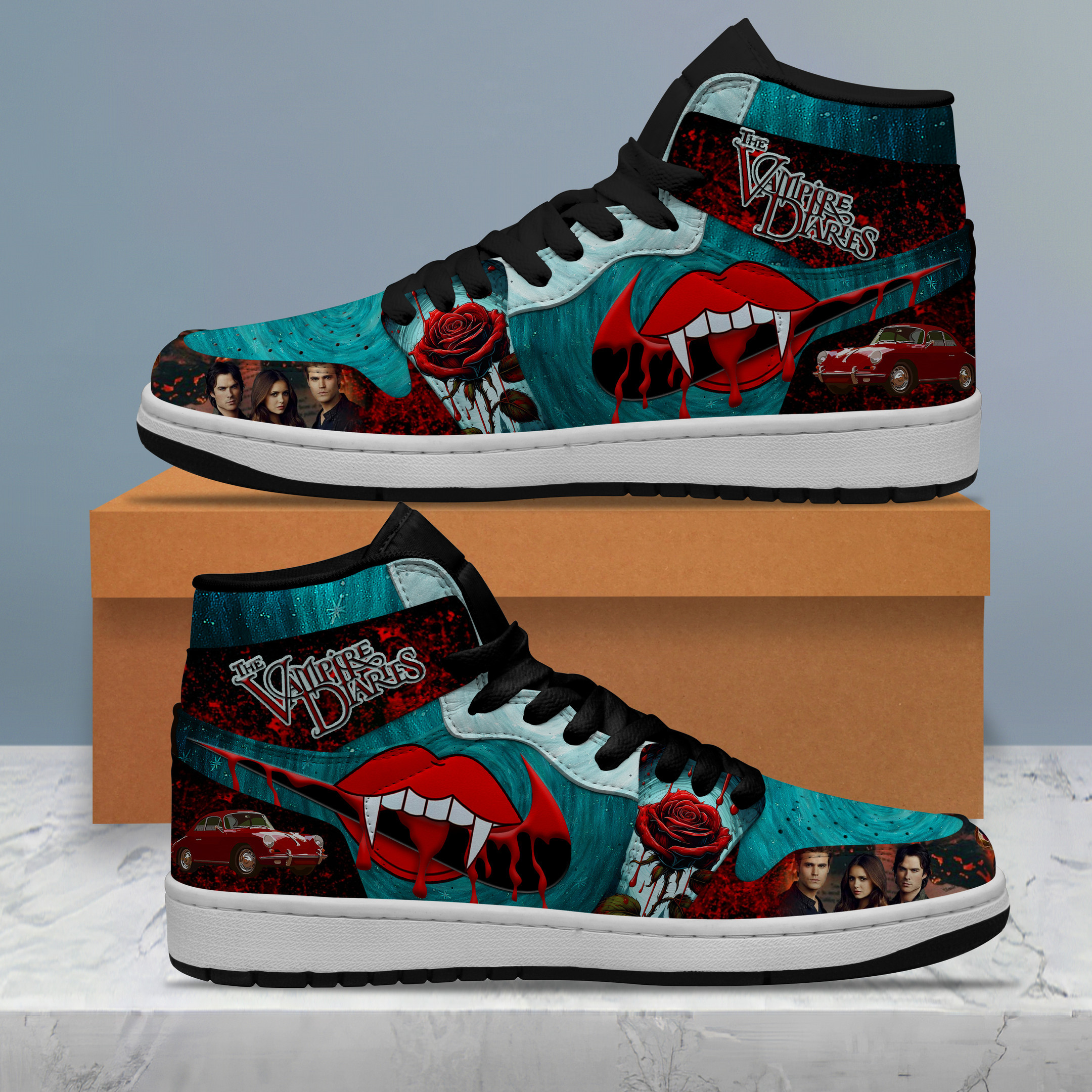JWFancy The Vampire Diaries AJ1 High Sneakers Shoes For Men And Women