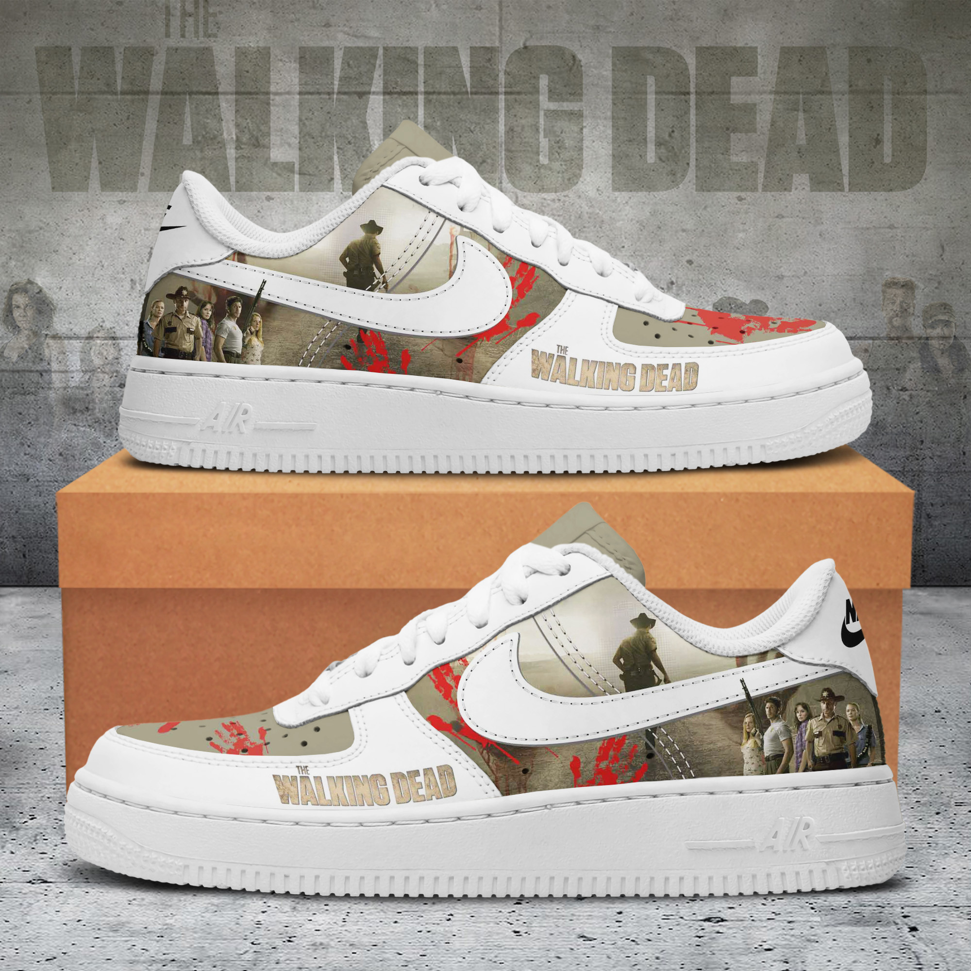 JWFancy The Walking Dead Air Low-Top Sneakers Shoes For Men And Women