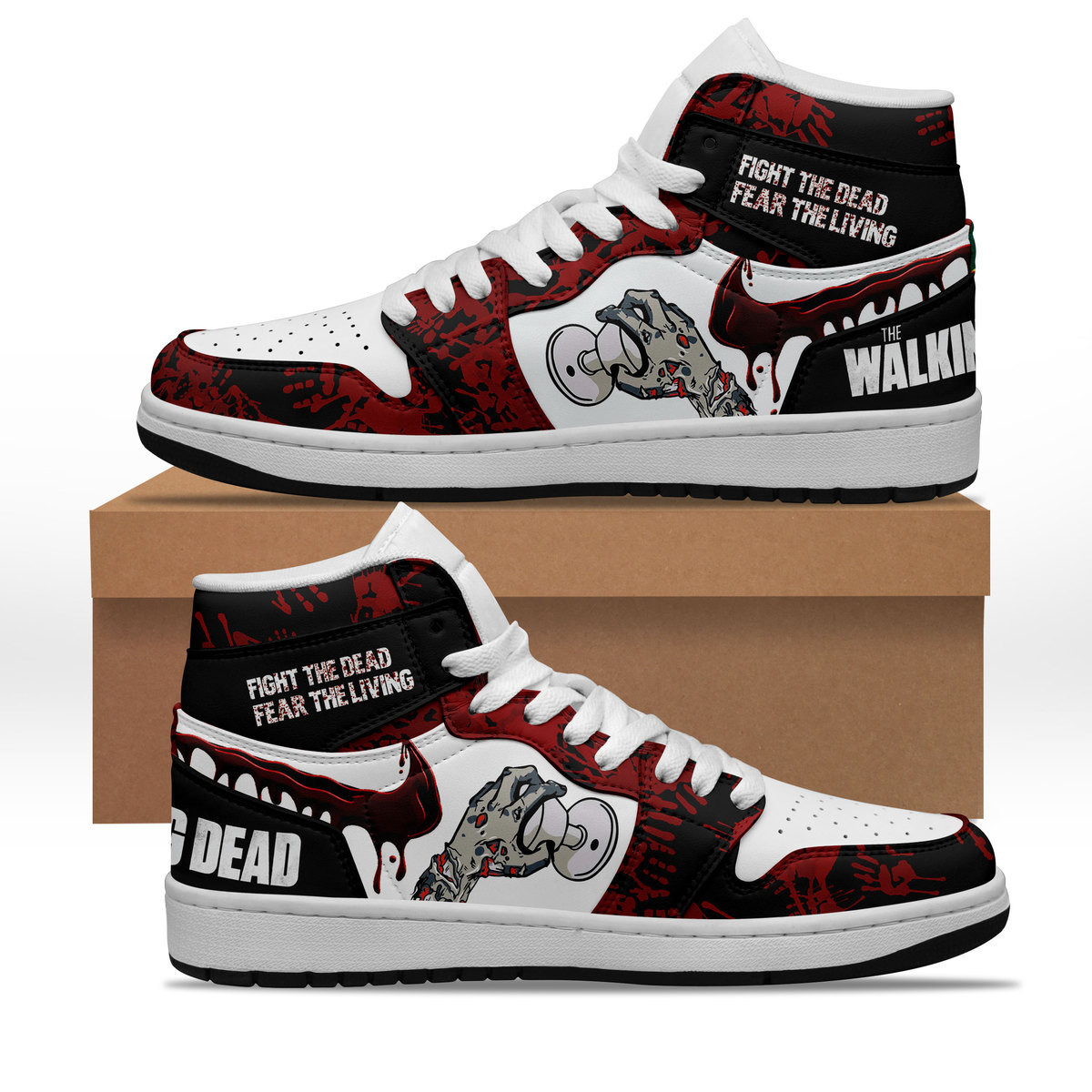 JWFancy The Walking Dead AJ1 High Sneakers Shoes For Men And Women