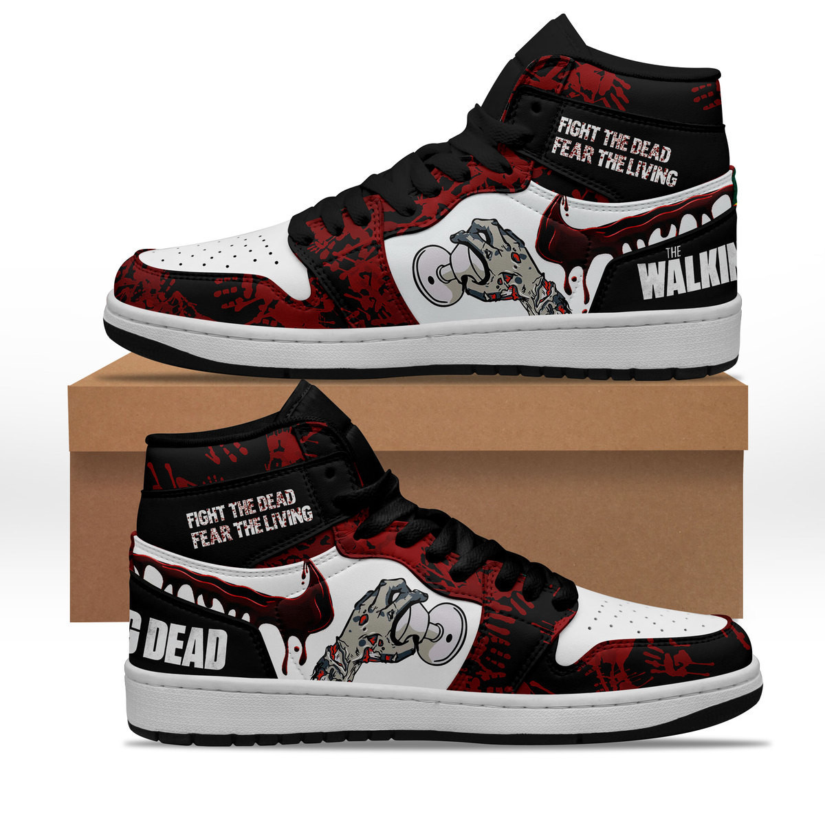 JWFancy The Walking Dead AJ1 High Sneakers Shoes For Men And Women