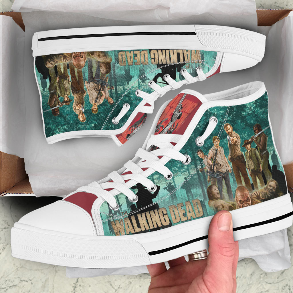 JWFancy The Walking Dead High Top Canvas Sneakers Shoes For Men And Women