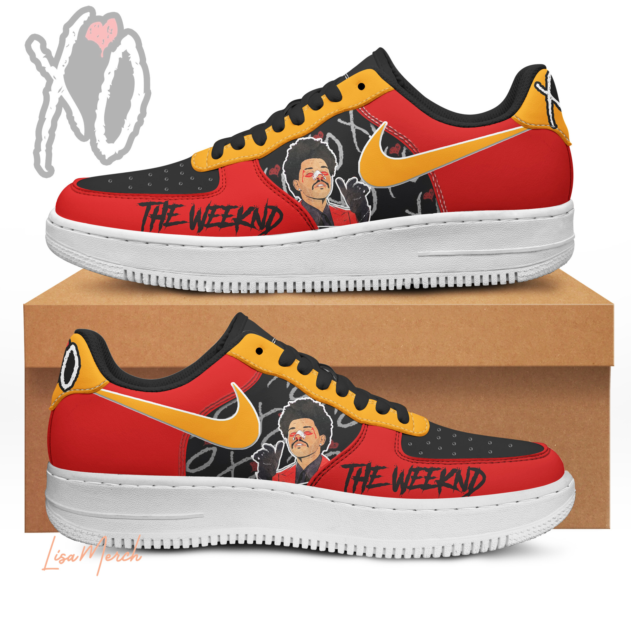 JWFancy The Weeknd Air Low-Top Sneakers Shoes For Men And Women