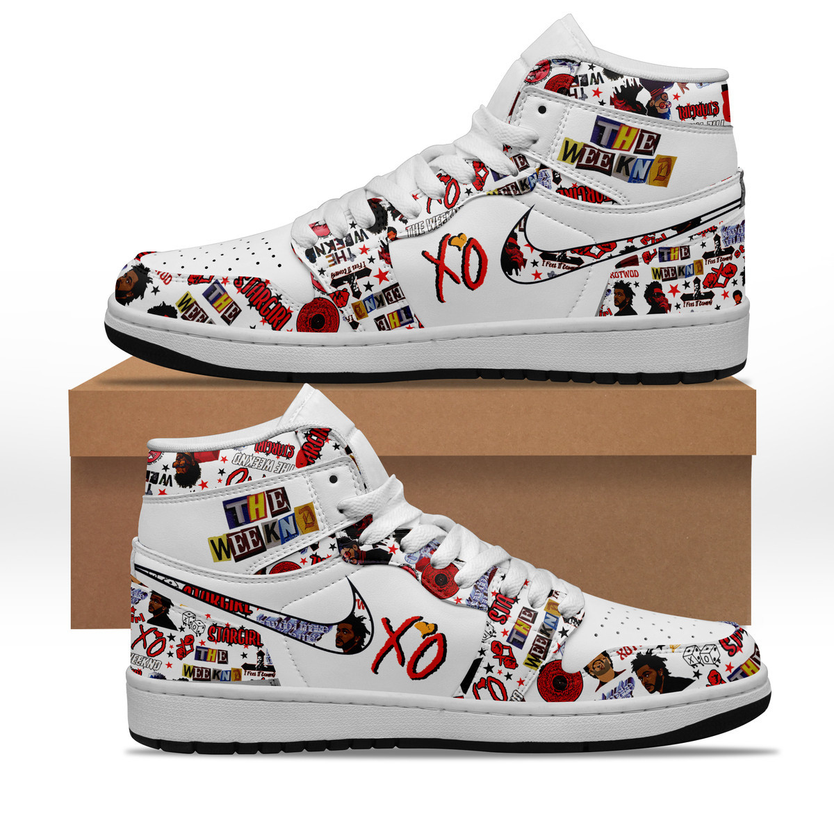 JWFancy The Weeknd AJ1 High Sneakers Shoes For Men And Women