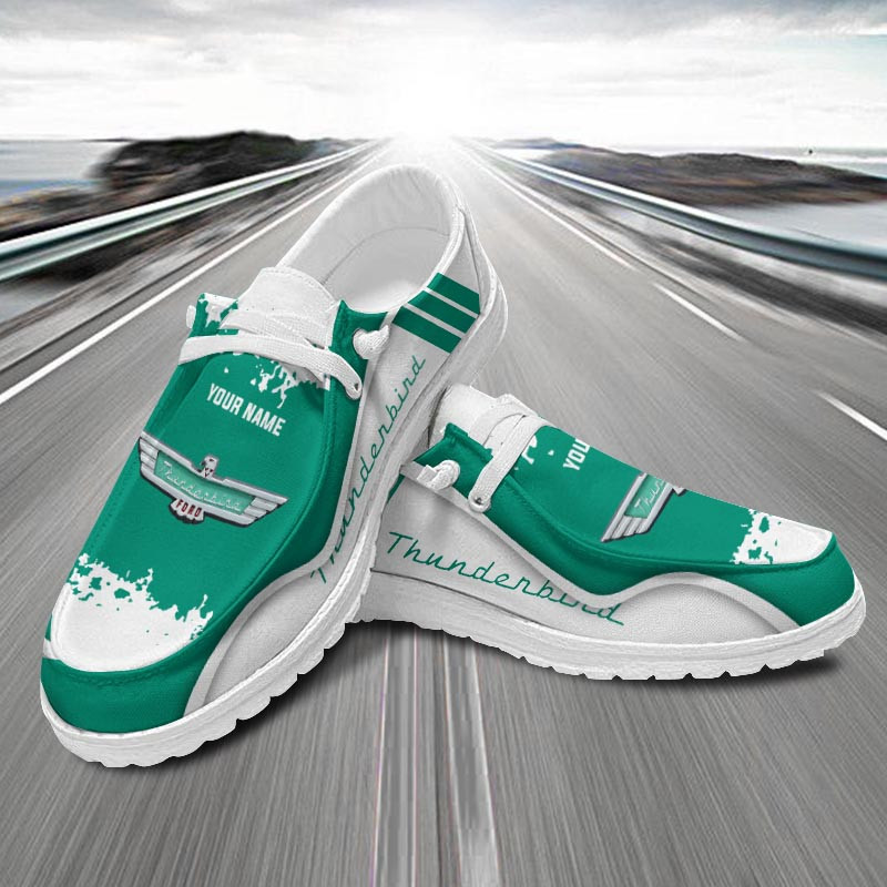 JWFancy Thunderbirds Hey Dude Shoes Wally Men's Lace Up Loafers Comfortable For Men And Women
