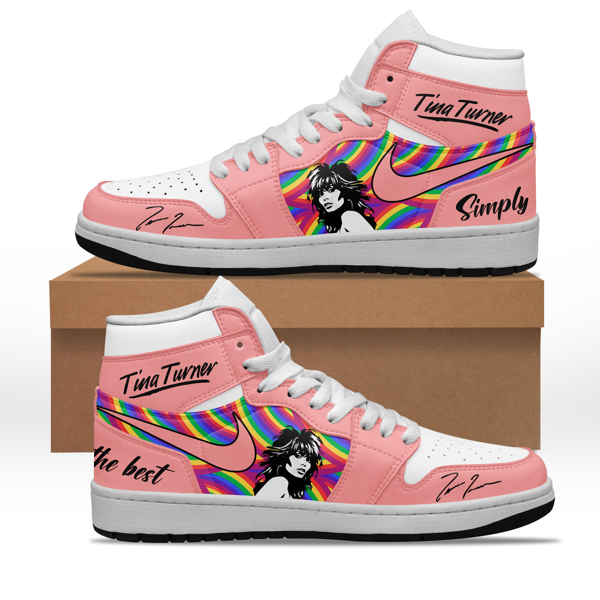 JWFancy Tina Turner AJ1 High Sneakers Shoes For Men And Women