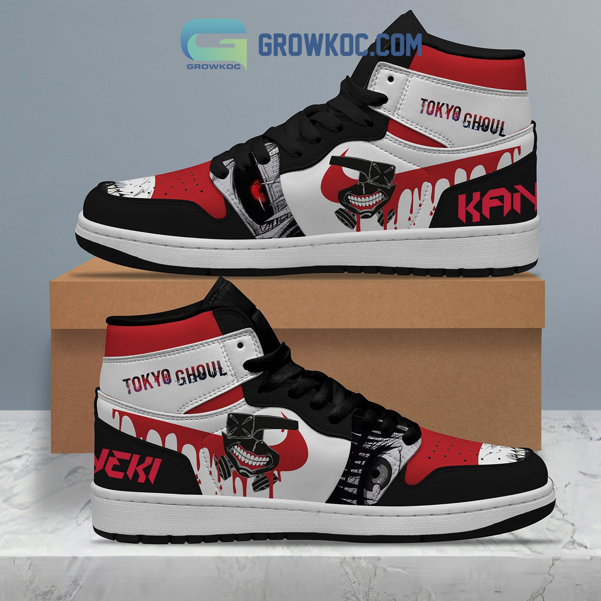 JWFancy Tokyo Ghoul AJ1 High Sneakers Shoes For Men And Women