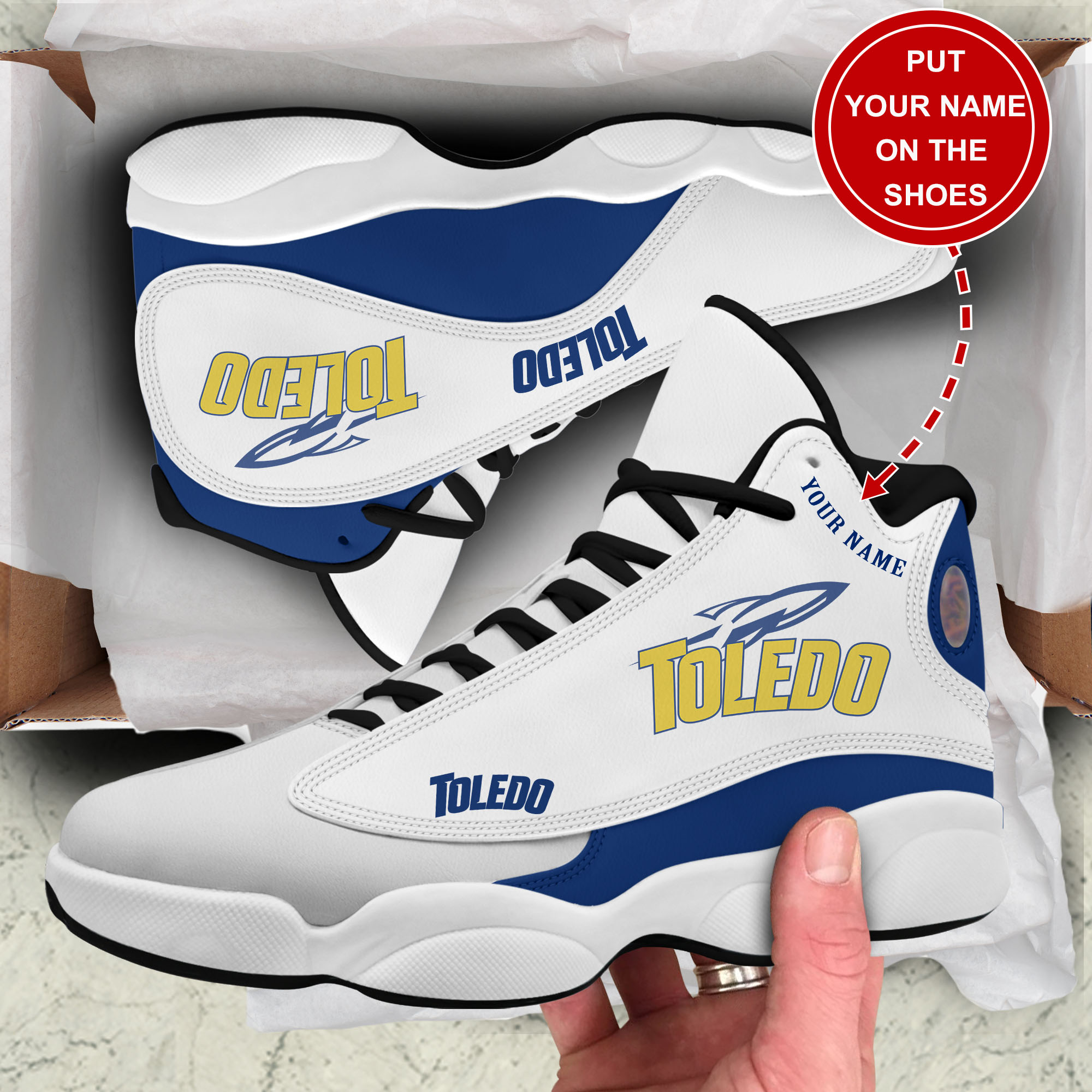 JWFancy Toledo Rockets AJ13 Sneakers Shoes For Men And Women