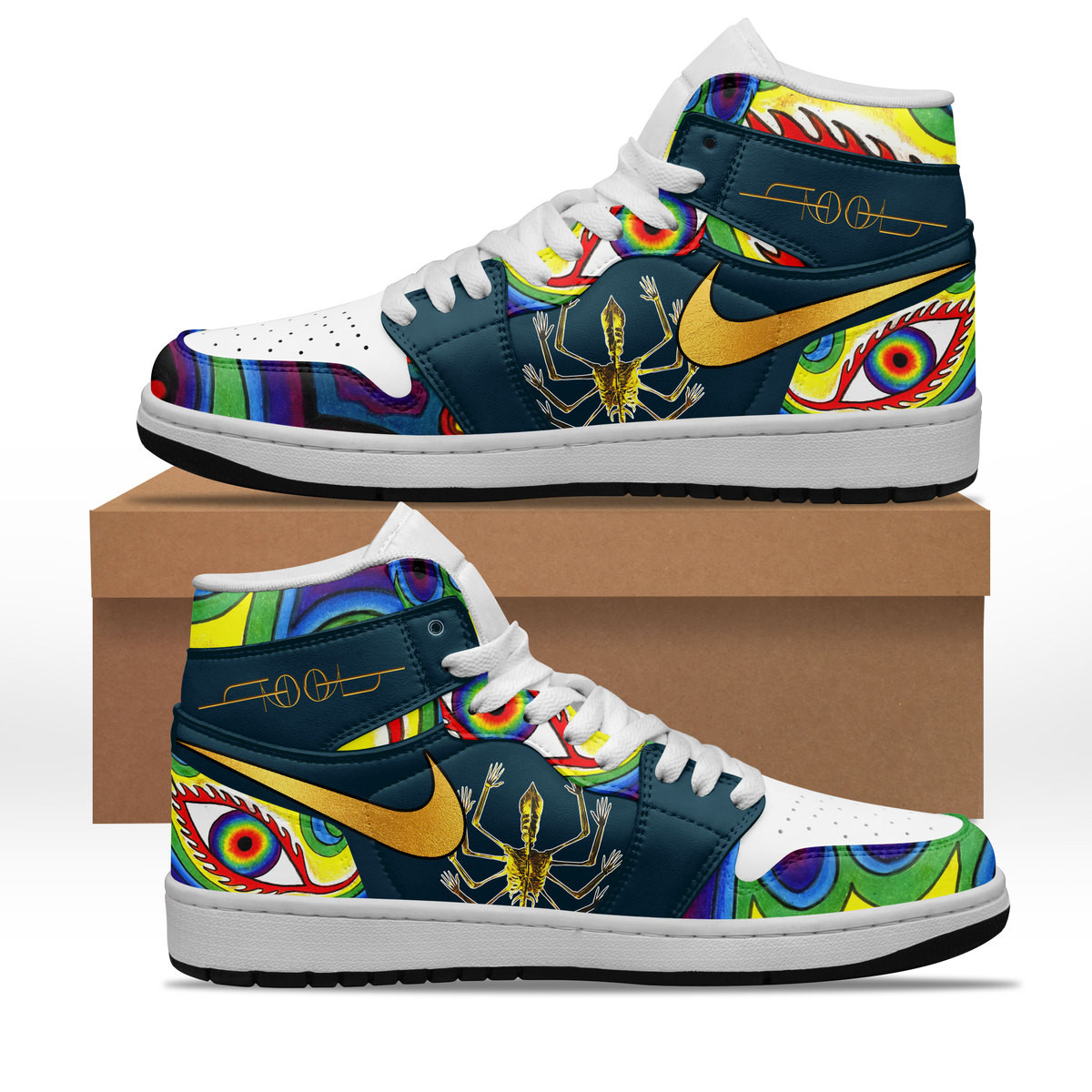 JWFancy Tool Rock Band AJ1 High Sneakers Shoes For Men And Women