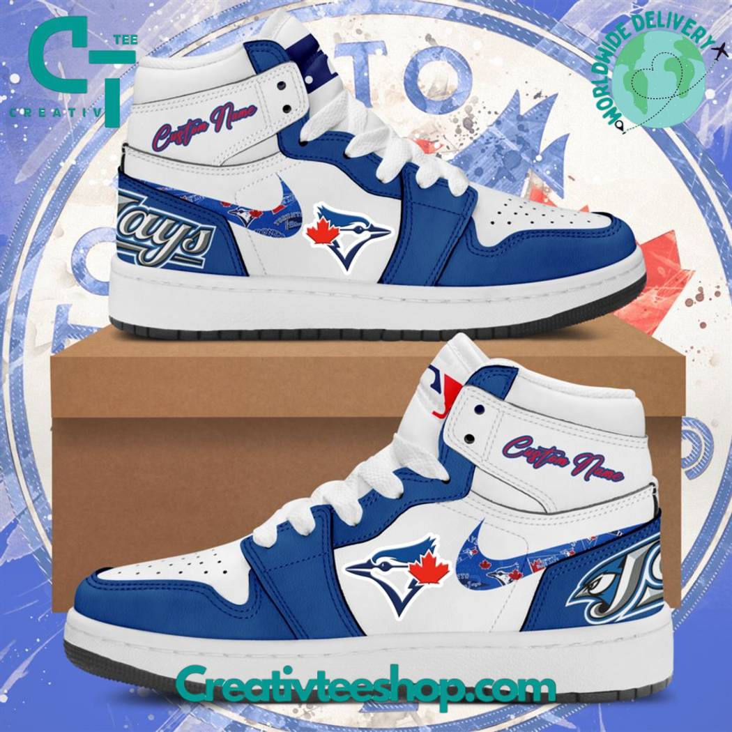 JWFancy Toronto Blue Jays AJ1 High Sneakers Shoes For Men And Women