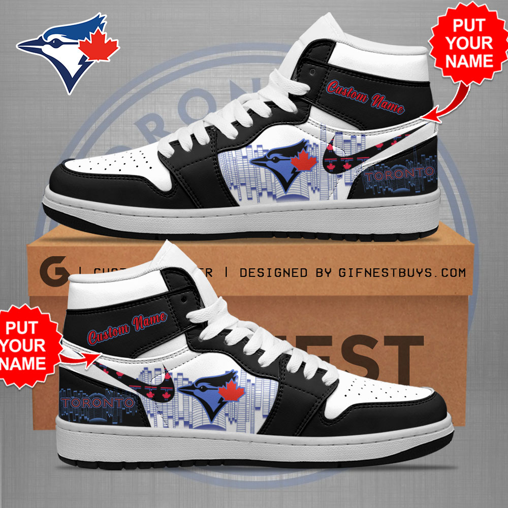 JWFancy Toronto Blue Jays AJ1 High Sneakers Shoes For Men And Women