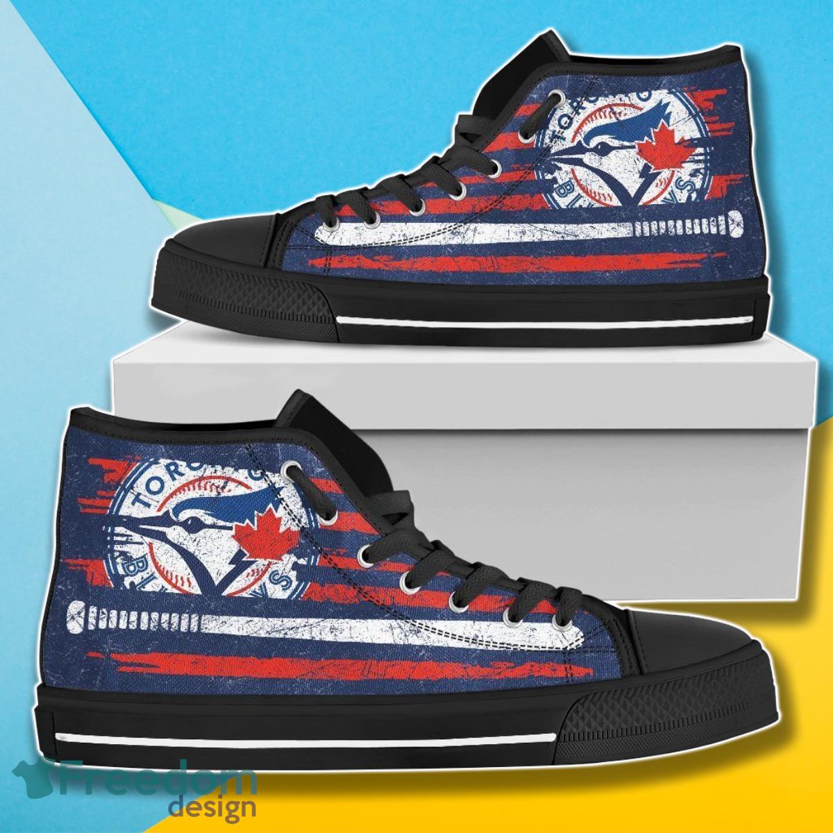 JWFancy Toronto Blue Jays High Top Canvas Sneakers Shoes For Men And Women
